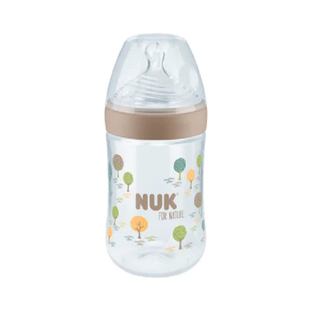 Nuk Nature Baby Bottle Temperature Indicator_ Size. M _ Beige - 260ml - Healtsy