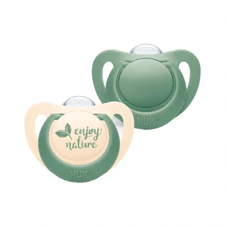 Nuk Nature Pacifier Silicone_ Size 1_ 0-6M_Green (x2 units) - Healtsy