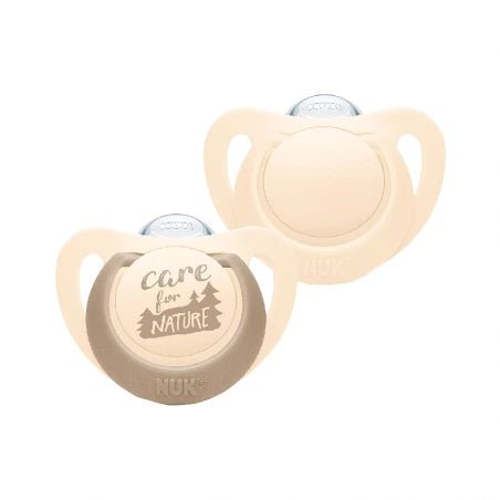 Nuk Nature Pacifier Silicone_ Size 1_ 0 - 6M_ Beige (x2 units) – Buy Now at Healtsy