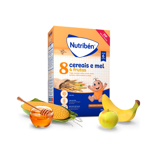 Nutriben Flours 8 Cereals & Honey _ Lactea - 250g - Healtsy