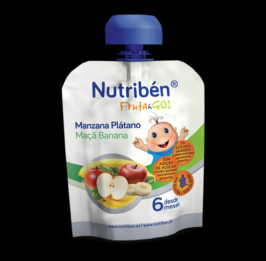 Nutriben Fruit Go Pure_ Apple/Banana - 90g – Buy Now at Healtsy