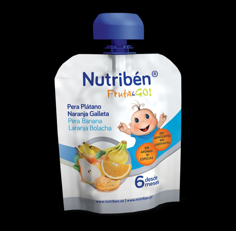 Nutriben Fruit Go Pure_ Pear/Banana/Orange/Cookie - 90g – Buy Now at Healtsy