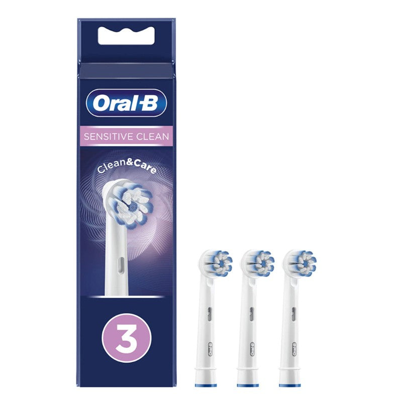 Oral B Sensitive Clear Electric Toothbrush Refill (x3 units) - Healtsy