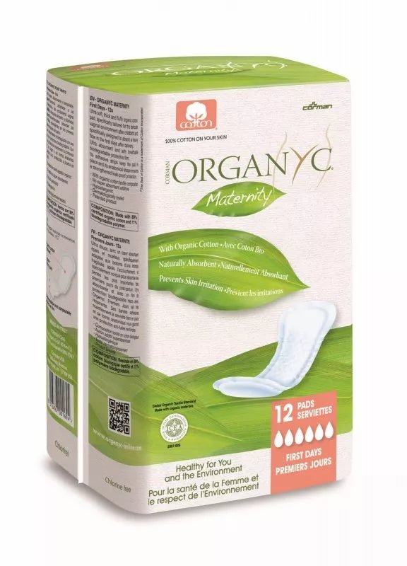 Organyc Sanitary Pad Maternity First Days (x12 units) – Buy Now at Healtsy