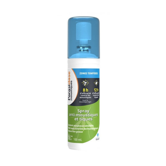 Parasidose Mosquito Repellent Spray Ticks - 100ml - Healtsy