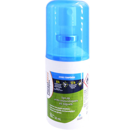 Parasidose Mosquito Repellent Spray Ticks - 50ml - Healtsy