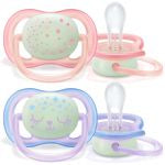 Philips Avent Pacifier_Ultra Air_Night_0-6M_ Girl (x2 units) - Healtsy