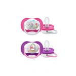 Philips Avent Pacifier_Ultra Air_Animais_ 6-18M_Girl (x2 units) - Healtsy