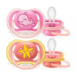 Philips Avent Pacifier_Ultra Air_Decorada_ 6-18M_ Girl (x2 units) - Healtsy