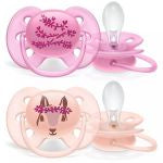 Philips Avent Pacifier_Ultra Soft_ Decorated_6-18M_ Girl (x2 units) - Healtsy